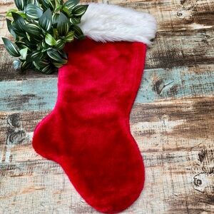 “CHRISTMAS EVE” Fuzzy Christmas Stocking | #L15